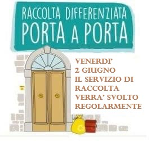 Raccolta differenziata porta a porta - periodo estivo 2023
